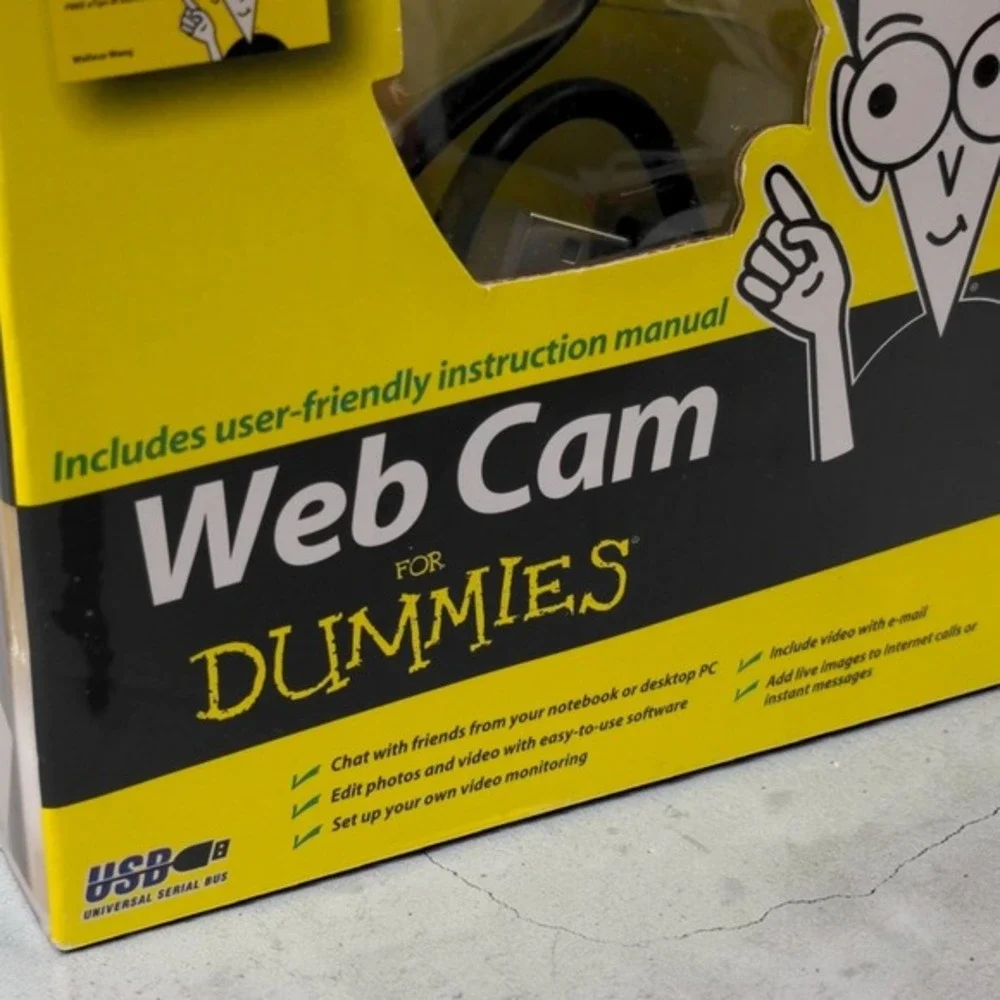 Y2K‎ 2009 Web Cam for Dummies Sealed New Retro Tech PC Camera 49052-DM iConcepts